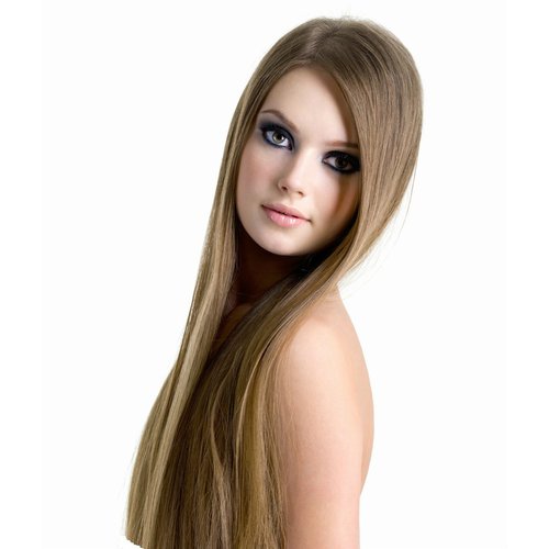Tressmatch 16"-18" Thick to Ends Remy (Remi) Human Hair Clip in Extensions Light Brown (Color #8) 9 Pieces (Pcs) Full Head Set [Set Weight: 4.2oz/120grams