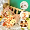 OUOZZZ Giraffes Stuffed Animals with Babies Inside Plush Toys Set Mommy and 4 Little Giraffes Babies - Gift Present Toys for Girls Boys Kids Toddler Infant