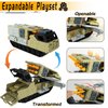 CORPER TOYS Military Toys Missile Launcher Armored Vehicle Playset with Army Men Action Figures and Army Vehicles Set for Boys Kids Gift for Birthday Christmas