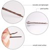 PH PandaHall 50 Sets 5 Colors Hair Bobby Pins, 50pcs Hair Clips Tray Hair Pins Setting Blank Bobby Hair Pins Base and 50pcs Glass Cabochons for Cameo DIY Barrettes Hairpins Findings