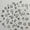 KACHIMOO 55pcs Silver Star Nail Charms Star Charms for Acrylic Nails 3D Stars Nail Gems 3D Alloy Nail Art Charms Y2K Nail Rhinestones Nail Supplies for Women and Girls Nail Design(9 Styles)
