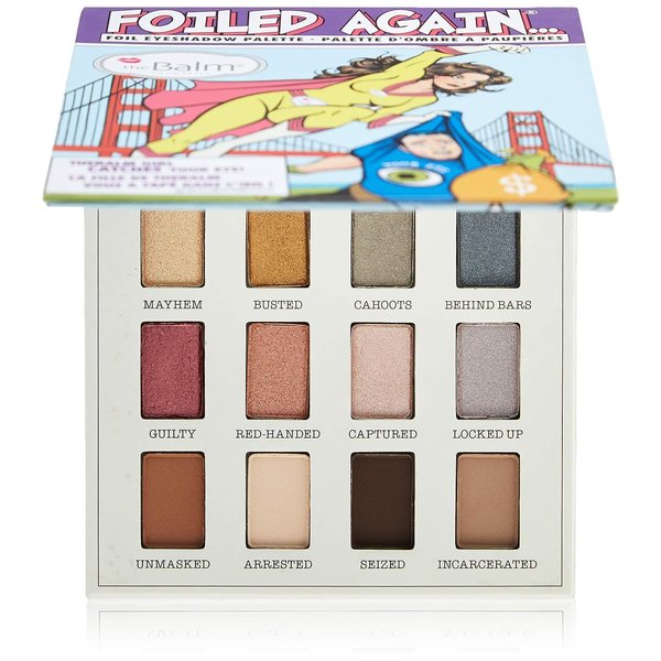 theBalm Foiled Again Eye Shadow Palette, Long-Lasting, Pigmented Matte, Supernatural Shine, Wet or Dry Formulas, Reflective Finishes, Multi-Color 0.34 oz
