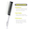 VESS Blow and Styling Hair Brush, Wide 9 Row Round Type- Light weight -Made in Japan-C-150 (White)