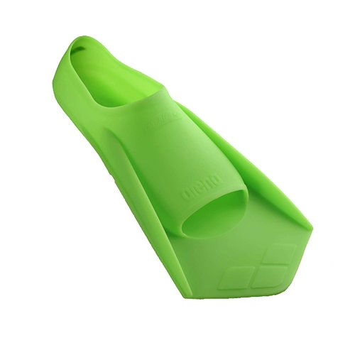 Arena Powerfin Hook Swim Training Fins, Acid Lime/Black, 7-8