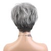 HAIRCUBE Easy Care Wigs Pixie Cut Human Hair Wigs for Women Pretty Short Gray Wigs for Women Natural Realistic