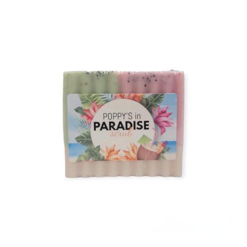 Sinarie Poppy's Paradise Bar Soap Signature Scent | Exfoliating Bar All Skin Types Oil Control Hydrating (4 Bar Pack)