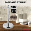 Perfecto Deluxe Chrome Razor and Brush Stand - The Best Safety Razor Stand. This Will Prolong The Life of Your Shaving Brush, metal