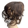 14inch Body Wave Human Hair Bangs Wavy Human Hair Toppers Clip In Hair Fringe Hairpieces Natural Brazilian Remy Hair Extensions (Brown)