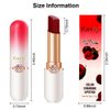 BINGBRUSH 3 Pcs Peach Strawberry Red Cherries Color Changing Lipstick Queen,Long Lasting Lip Care Moisturizer Lip Balm Korean Magic Lip Gloss Lip Tint Stain Makeup Lipstick Set