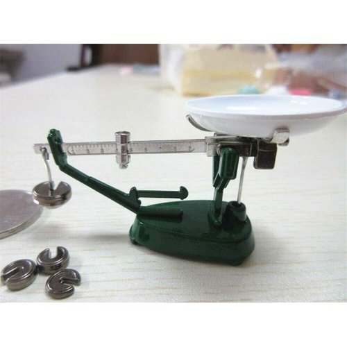 EatingBiting 1:12 Dollhouse Miniature Furniture Accessories Retro Balance Scale Shop Weigher Vintage Cast Iron Miniature Balance Scale Toy