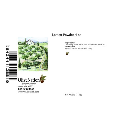 OliveNation Lemon Juice Powder, Non-GMO, Gluten Free, Vegan - 4 ounces