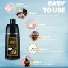 KAISASA Dark Brown Hair Dye Shampoo for Gray Hair, Hair Color Shampoo for Women&Men, Color Shampoo Hair Dye in Minutes/Semi-Permanent(17.6 FL OZ)
