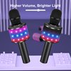 BONAOK Bluetooth Wireless Karaoke Microphone with LED Lights,4-in-1 Portable Handheld Mic with Speaker Karaoke Player Singing Home Party Toys Birthday Gift for Kids Adults Boys Girls Q78(Black)