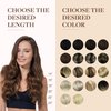 GOO GOO Clip in Hair Extensions Real Human Hair, 14inch 130g 9Pcs, 4A Chocolate Brown, Remy Human Hair Extensions Clip ins for Women, Natural Human Hair
