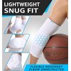 HiRui Elbow Pads, Basketball Baseball Elbow Brace Elbow Support Arm Compression Sleeve Collision Avoidance Elbow Pad for Volleyball Cycling Football Work Out, Women&Men(1Pair) (White, 2XL)