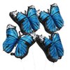 Deermon Blue Lovely 28 Inches Party Butterfly Balloon Kit, 4 Piece Aluminum Foil Mylar Helium Butterfly Balloons for Butterfly Themed Party, Wedding, Birthday, Baby Shower, Party Decoration Supplies
