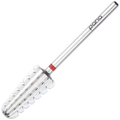 PANA Nail Carbide Volcano Bit - Two Way Rotate use for Both Left and Right Handed - Fast remove Acrylic or Hard Gel - 3/32" Shank - Manicure, Nail Art, Drill Machine (3x Coarse, Silver)