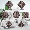 DND Dice,Hollow D&D Metal Dice,Dungeons and Dragons Dice Set with Gift Box,7 PCs Steampunk Polyhedral Dice Games Set for RPG,MTG,Pathfinder,(Dragon Blood Spattered)