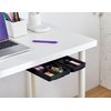 Bostitch Konnect Under Desk Drawer, Self-Adhesive Slide Out Storage Organizer with 4 Customizable Dividers, 2-Pack