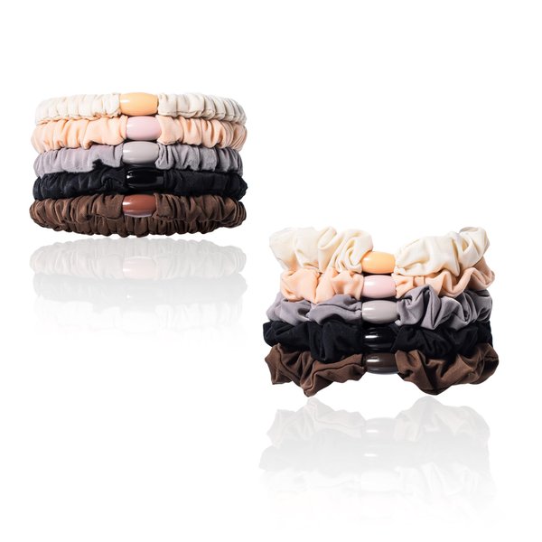JULIYOOYO 10PCS Hair Scrunchie for Women Satin Hair Tie Suitable for Thin and Thick Hair Soft Hairbands Ponytail Holder Classic Elastic Hair Bands No Damage(Multi-color)