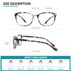 VisionGlobal Blue Light Blocking Glasses for Women, Anti Eyestrain, Computer Reading, TV Glasses, Stylish Square Frame, Anti Glare(No Magnification)