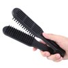 Clamp Hair Brush Double Sided Brush Straightening Detangler Comb,Smoothing Nylon Bristle Straightener Detangler Splint Comb,Hair Styling for Straightening Knotty Unkempt Hair
