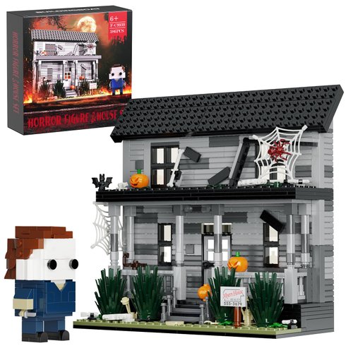 Horror Movie Halloween- Figure & House Building Blocks Kits, Collectible Decoration Building Toy, Present for Friends and Fans, Creative Stable Collectible Building Toy(586 Pieces)