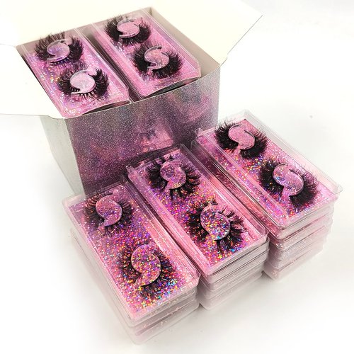 U-Hotmi Fluffy False Eyelashes 12-15mm Natural Look Lashes 10 Styles Faux Mink Lashes Bulk Total 60 pairs