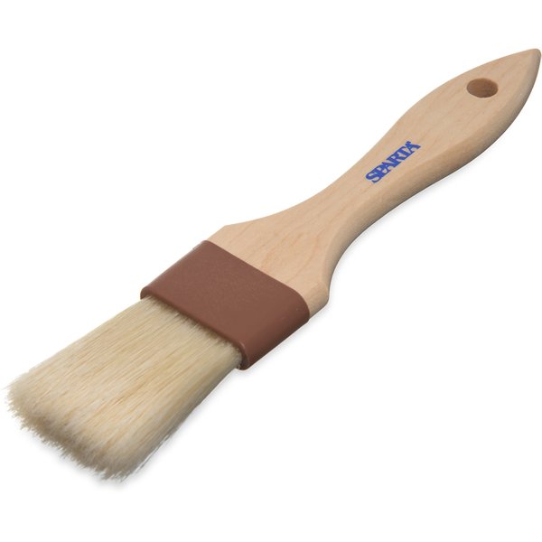 SPARTA 4037300 Boarhair Basting Brush, Flat Brush With Ergonomic Handle, 1.5 Inches, Brown