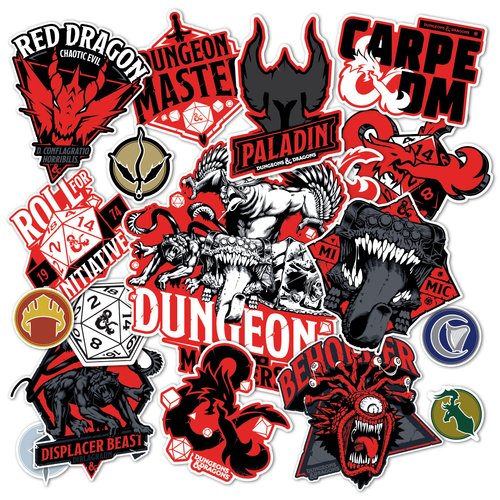 Desert Cactus Dungeons & Dragons Stickers D&D Decal Laptop Water Bottle Car Scrapbook Vinyl Decorations Birthday Favor Party Supplies (2-1)