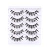 KSYOO Clear Band Dramatic Lashes 8-15mm D Curl Lashes Mink, Fluffy Semi-dramatic 3D Multi-Layered Strip Lashes, Reusable, Invisible Band Strip Eye Lashes - 5 Pairs (Clear Band U6) (Clear Band U6)