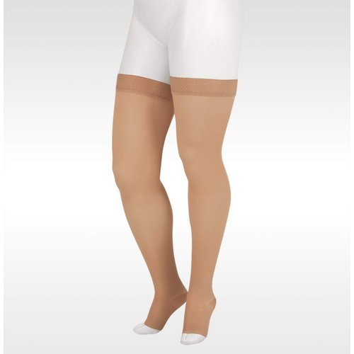 Juzo Soft 2002 Thigh-High 30-40mmhg Compression Open Toe Stocking