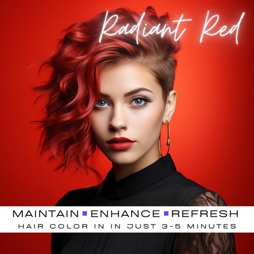 Watercolors INTENSE Semi Permanet Color Depositing Shampoo. Sulfate & Paraben Free to Maintain & Enhance Hair Color 8.5 oz - RED (1 Count)