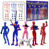Updated Assembly 6 Pack T13 Action Figure, Titan 13 Action Figures, Dummy 13 Action Figure Set,Nova 13 Robot Toy, Lucky 13 Action Figure 3D Printed Multi-Jointed Movable, Birthday Gift for Kids Boy