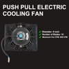 6'' Inch Small Slim Push Pull Electric Cooling Fan 650CFM Radiator Oil Cooler Mount Kit Universal Black
