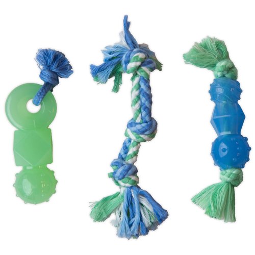 Petstages Mini Dentachew Dog Chew Toy - 3 Pack - Great Size for Small Dogs and Puppies