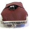 Women 100% Pure Leather Cigarette Case Lighter Match Pocket Zipper Coin Pouch -4 Color (Wine)