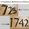 House Address Numbers, 5 Inch Metal Modern House Numbers,Floating Numbers for Garden Door Mailbox Decor with Nail Kit and Instructions, Black (Number 7)