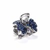 4 Pcs Mini Metal Hair Claw Clips Blue Rhinestone Hair Jaw Clamps Small Vintage Hair Grips Non Slip Hair Barrettes Hair Accessories for Women and Girls