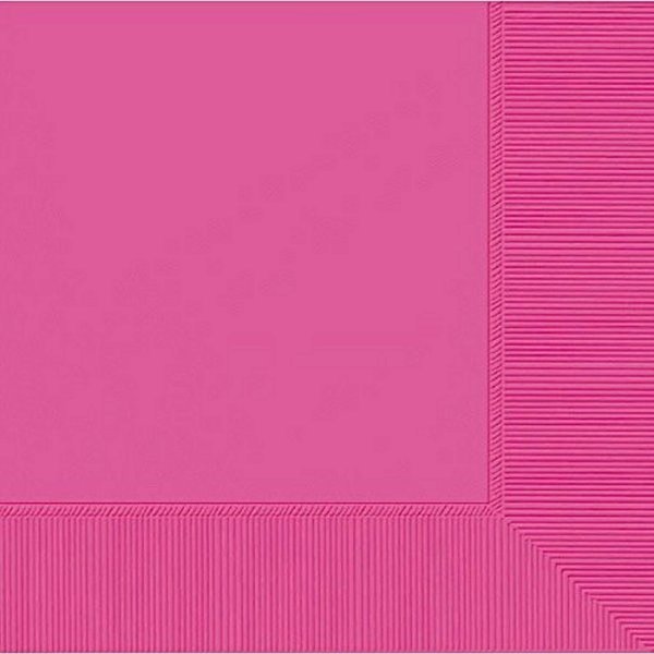 Bright Pink 3-Ply Luncheon Napkins | Pack of 20 | Party Supply