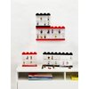 Room Copenhagen LEGO Minifigure Display Case, Stackable Storage Container for Collectible Figurines, 4 Stud, Bright Red