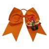 New "THANKSGIVING TURKEY" Cheer Bow Pony Tail 7 Inch Girls Hair Bows Cheerleading Dance Practice Football Games Competition Birthday Fall Festival Grosgrain Ribbon