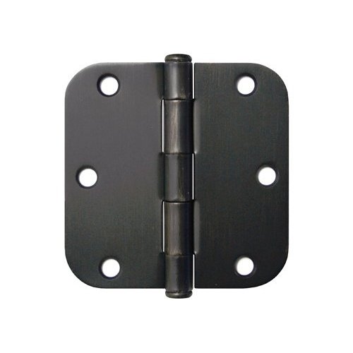 48 PCS Oil Rubbed Bronze 3-1/2 Inch 3.5" X 3.5" in 5/8" Radius Round Corner Interior Door Hinges