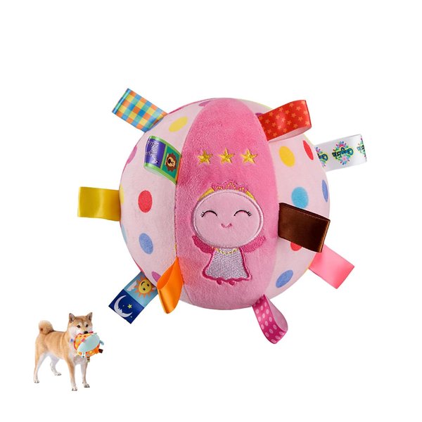 Nicoone Soccer Ball for Dogs with Tabs, Dog Toys Soccer Ball with Straps, Chimes,Interactive, Durable, Indoor&Outdoor Dog Toys, Puppy Birthday Gifts
