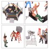32Pcs Wrestling Toys for Kids, Wrestlers Playset with 12 Wrestling Action Figures, 2 Wrestling Rings, Many Realistic Accessories, Toy Figures & Playset Gift for 2 3 4 5 6 Boys Girls, Cool Cake Toppers