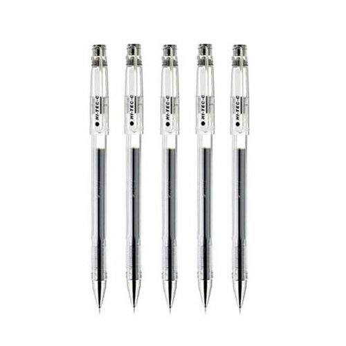 Pilot Hi-Tec-C 04 Gel Ink Pen, Ultra Fine Point 0.4mm, Black Ink, LH-20C4, Value Set of 5