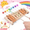 Ehome Xylophone, Baby Musical Instruments Montessori Wooden Toys for Toddlers 1-3, Aesthetic Musical Toys with Modern Boho Xylophone for Kids Baby Preschool Educational Birthday Gifts