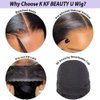 K KF BEAUTY U 6x4 HD Lace Wear and Go Glueless Wigs Human Hair Pre Plucked Pre Cut Body Wave Lace Front Wigs Human Hair With Elastic Band Breathable Cap Friendly to Beginners 180% Denisty 26inch