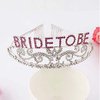 Veewon Pretty Rhinestone Sparkle Bride to Be Tiara Crown Headband Comb Wedding Bridal Shower Party Decorations