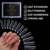 MGART Dual Nail Forms ARCH SQUARE Extension Structure Poly nail gel Nail Forms Full Cover Nail Molds 12 Sizes for Solid Nail Gel Glue Nail Art Design Salon&DIY